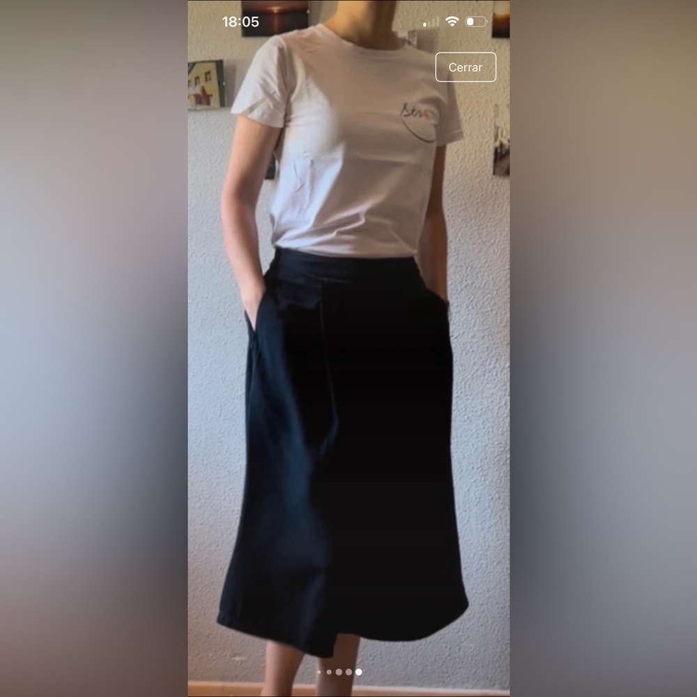 Wide Leg Women's Pants in Navy Blue